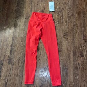 red lululemon leggings